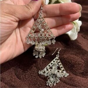 Silver color earrings